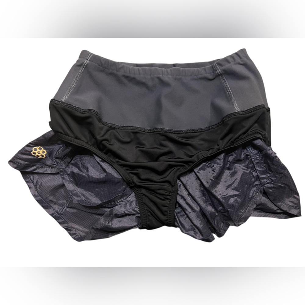 Dark Gray Ultralight Womens Dance Athletic Shorts with Brief Liner Bloomer - Picture 3 of 4